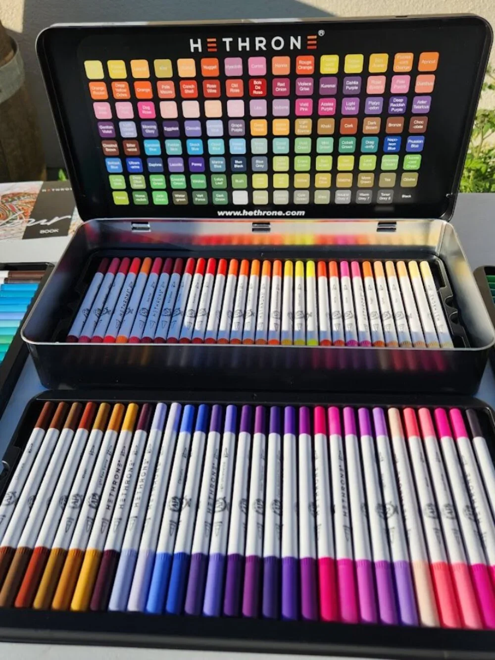 NEW 120 Colors Art Supplies Brush Markers Pens for Adult Coloring Books School D